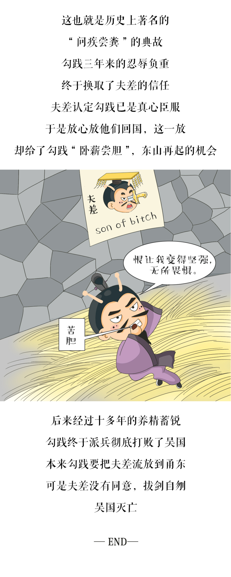 蜗牛·禅-漫画之《勾践励志人生-问疾尝粪》|中