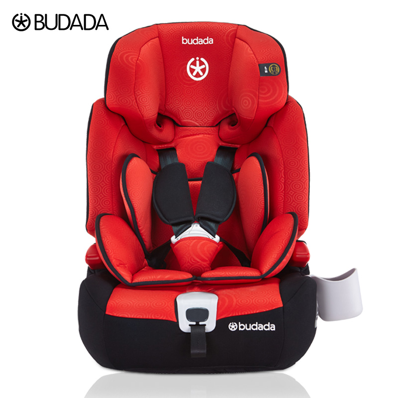 德国步达达budada佳骑士祥云红儿童安全座椅