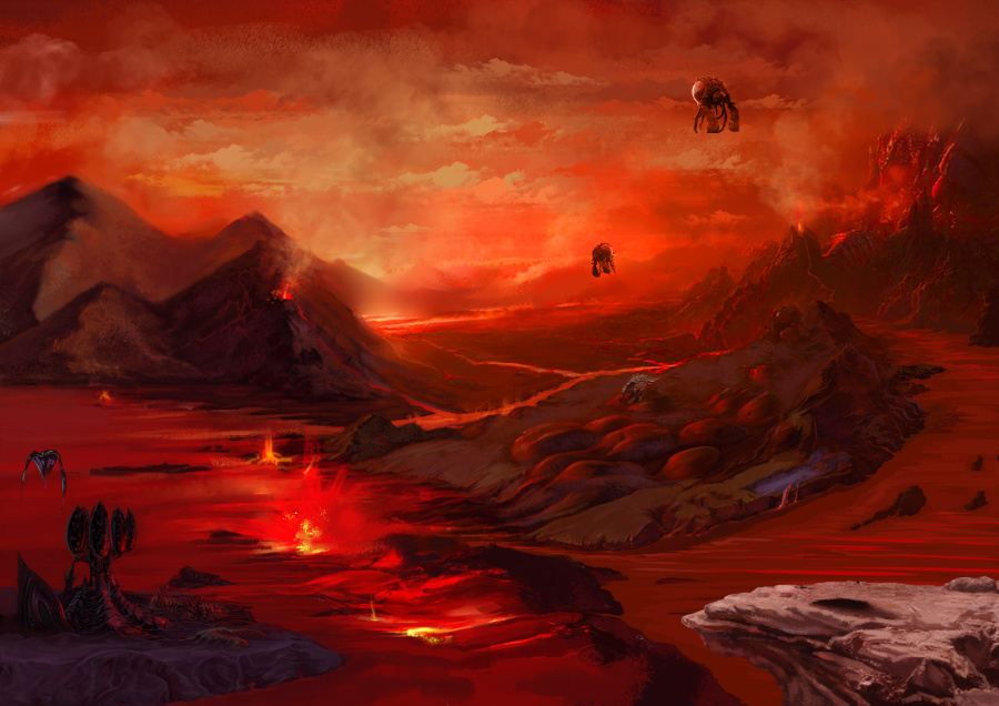岩浆星球|概念设定|插画|Dilemmalx - 原创设计作