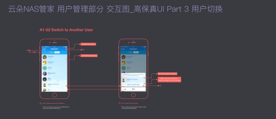 云朵NAS管家APP交互设计\/高保真GUI模型(NA