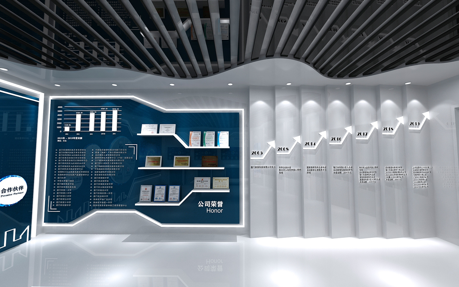 聚智科技展厅 效果图设计 3d设计