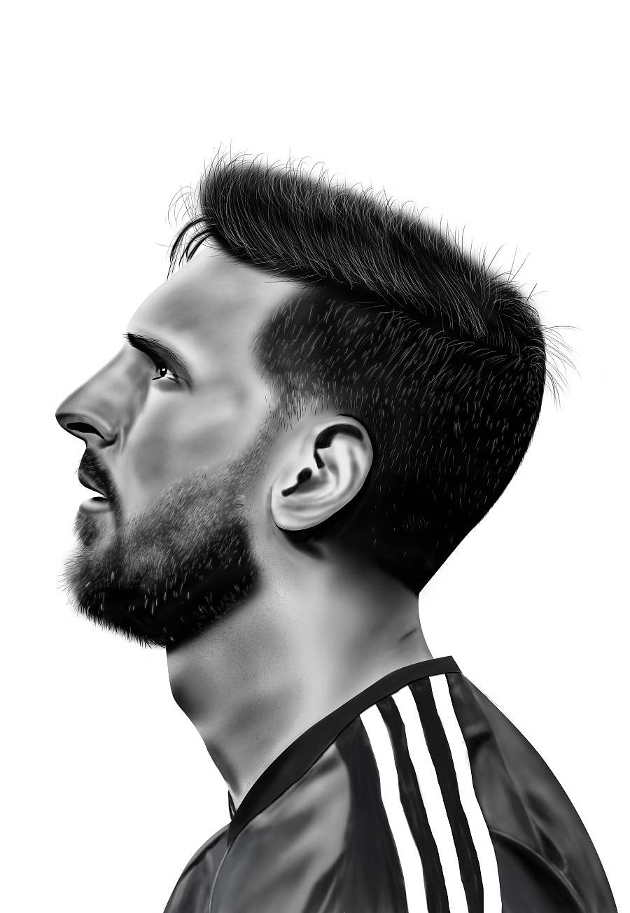 梅西Lionel Messi(手绘)|||Eleven小11 - 原创设计