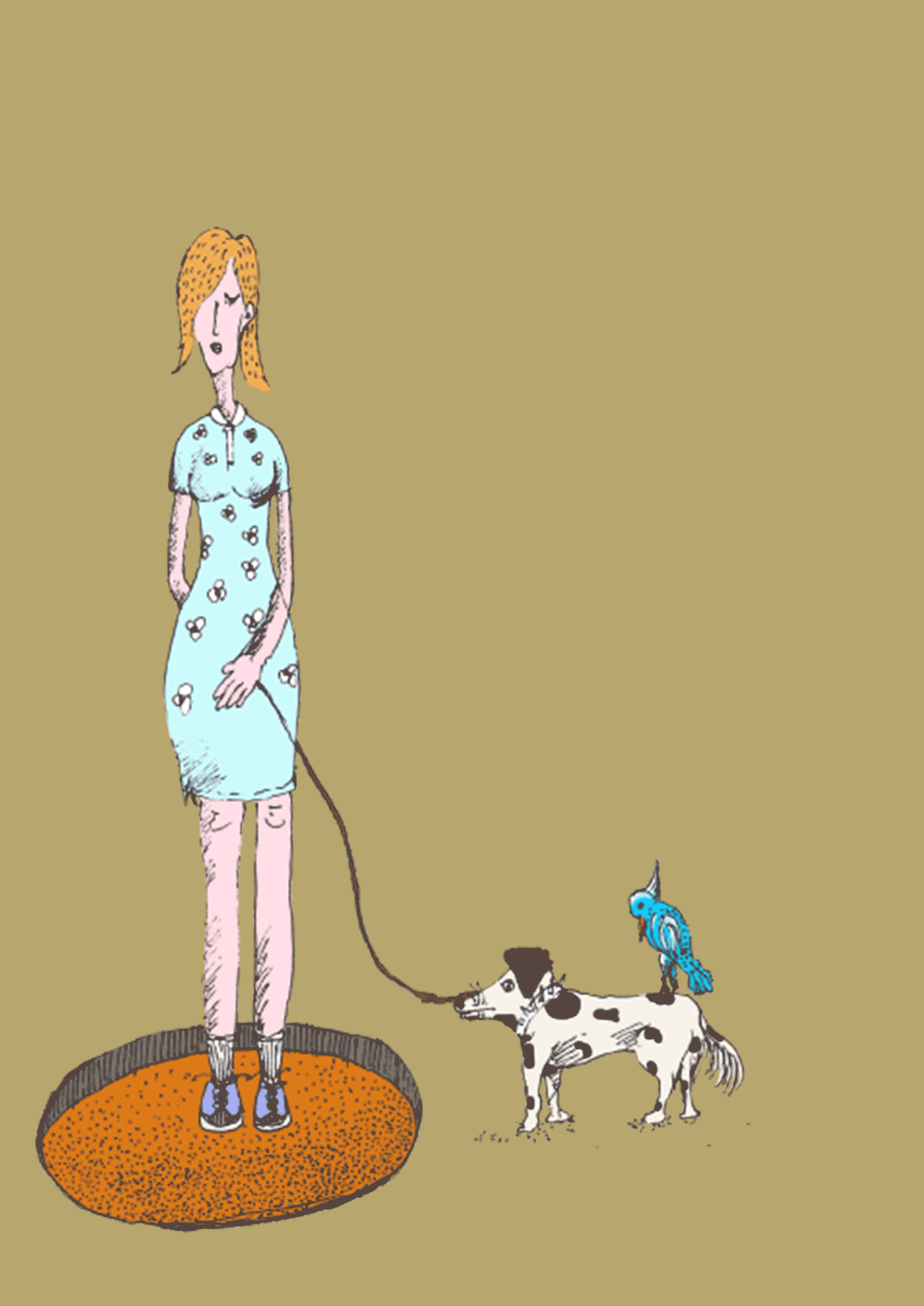 插画临摹-----|插画|创作习作|蓝色小瓢虫 - 原创作品