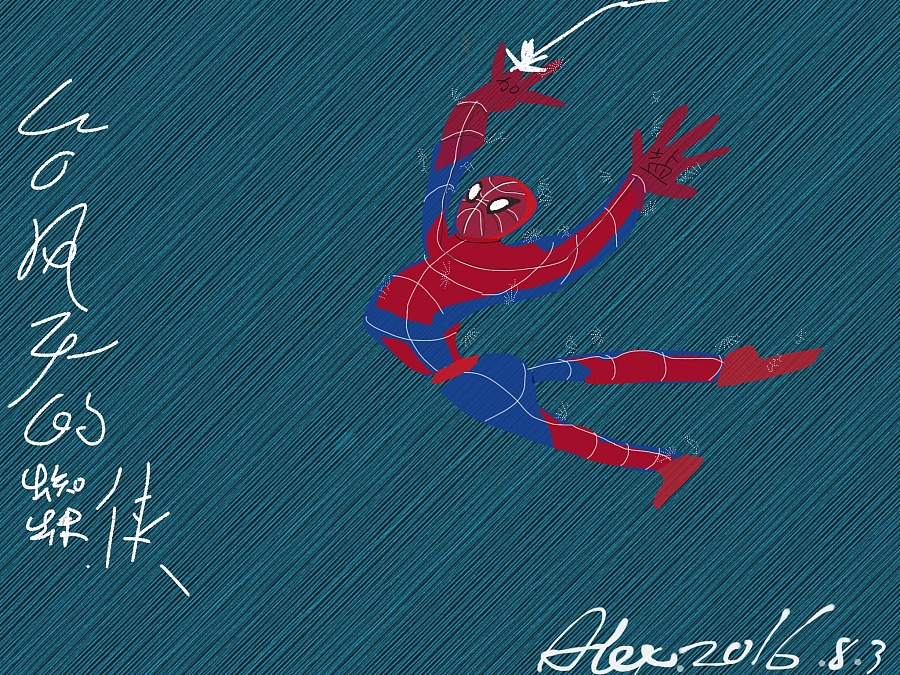 台风天的蜘蛛侠|儿童插画|插画|Alexyjy - 原创设