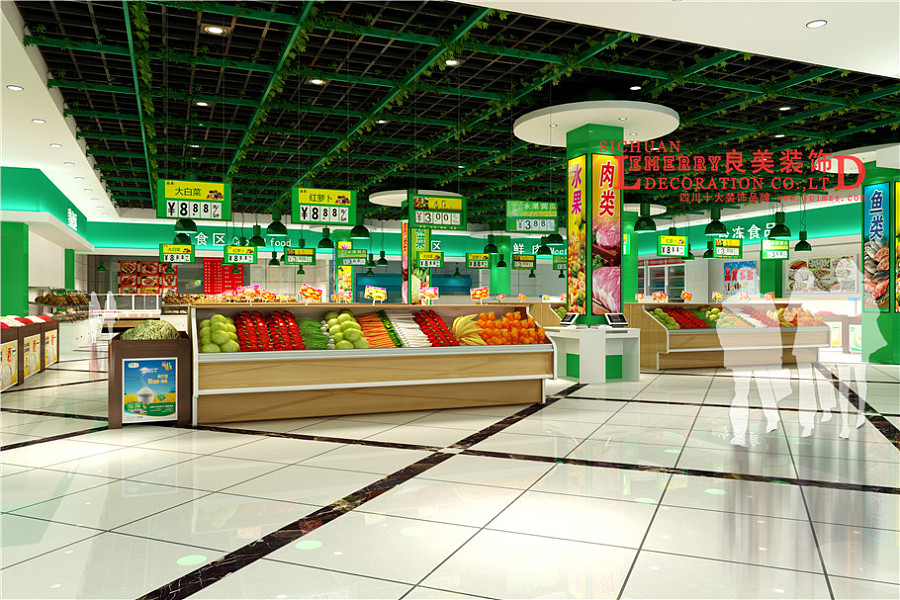 成都大型超市设计公司\/超市规划设计\/超市设计规范|室内设计|空间\/建筑|四川良美装饰公司 - 原创设计作品 - 站酷 (ZCOOL)