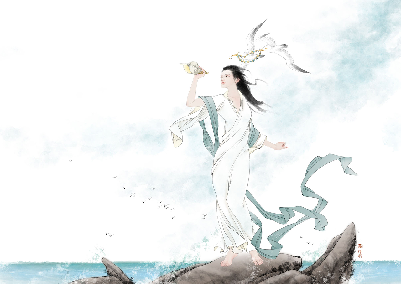 《德周化宇 泽润生民--妈祖天后娘娘圣像》|插画|商业插画|张旺 - 原创作品 - 站酷 (ZCOOL)