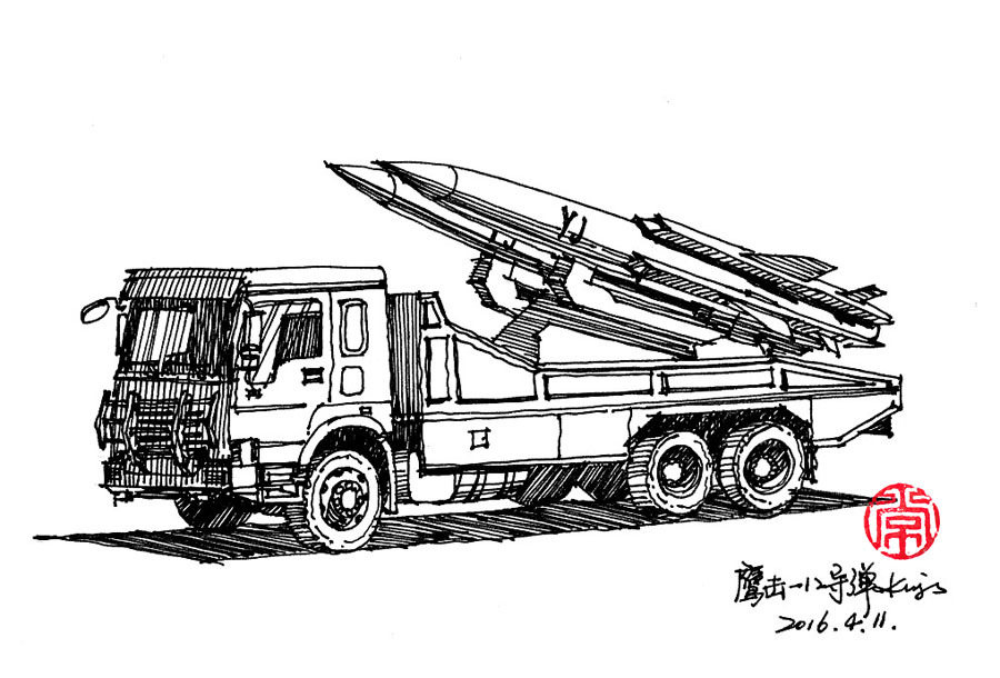 绘车丨2015阅兵式之导弹车|纯艺术|绘画|画设计