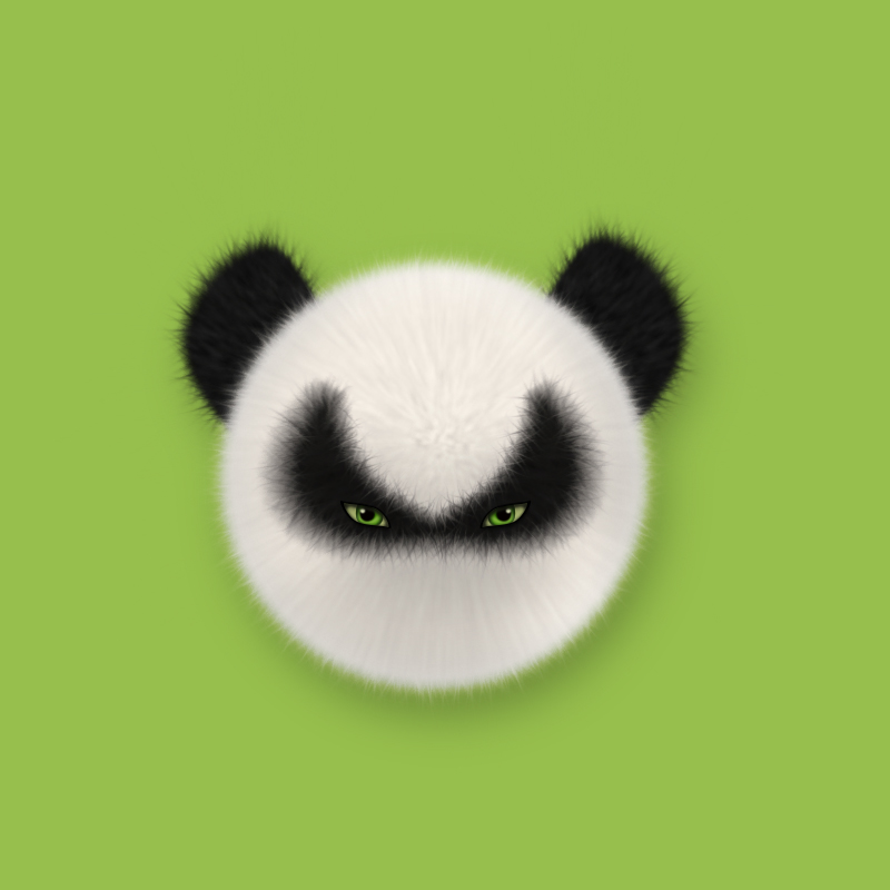 临摹——一头酷帅熊猫脸