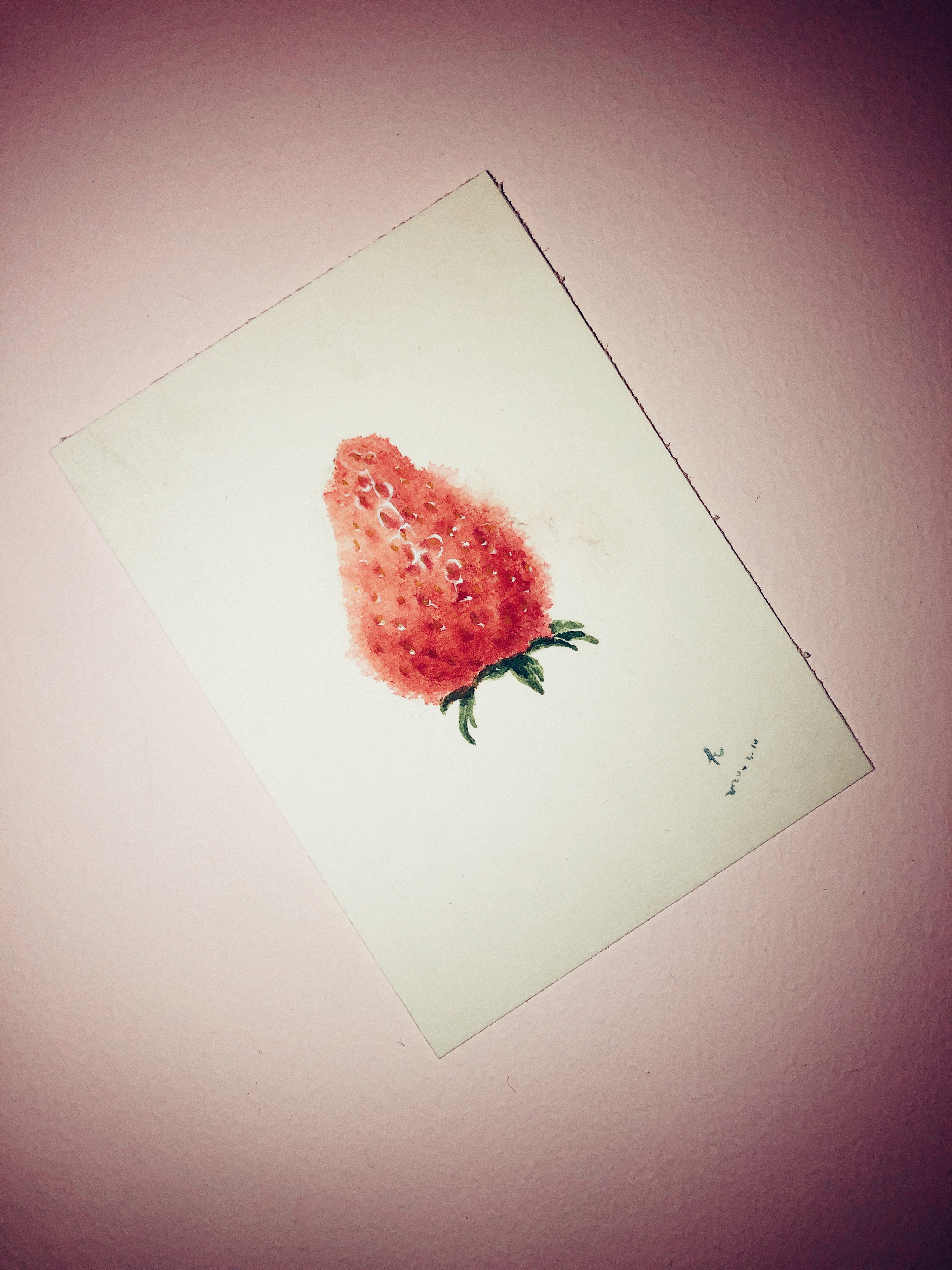 草莓|纯艺术|国画|我是老左 - 原创作品 - 站酷