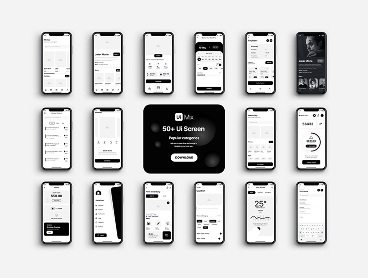 高保真产品交互原型组件kit手机app安卓苹果端ui设计