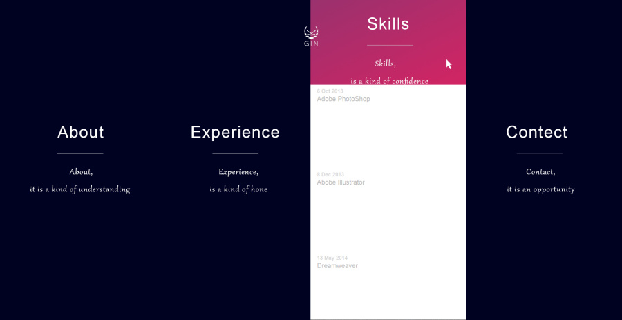 学习后自己做的第一个项目,个人网站,个人简历