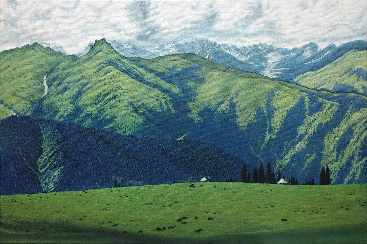 我的新疆风景油画作品