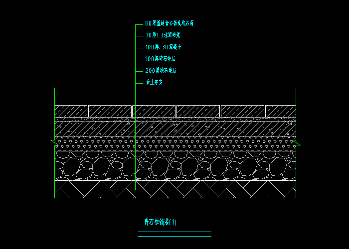 园路铺装施工图cad图纸全集