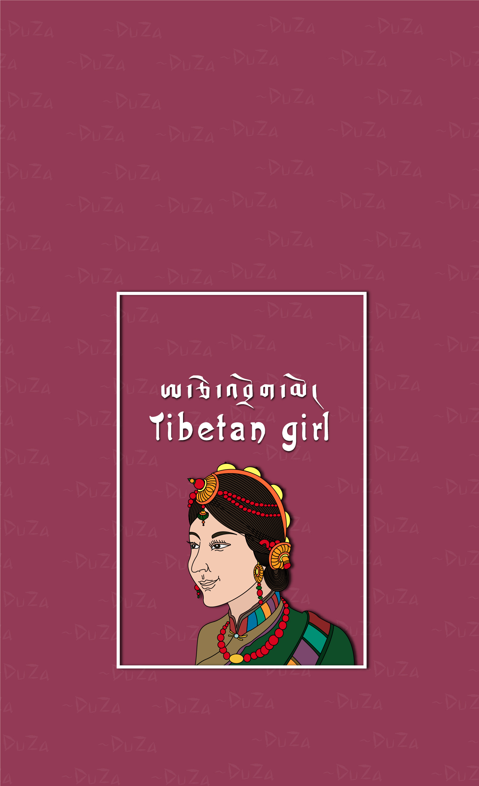 tibetan wallpaper[藏式壁纸|插画|创作习作|duza 原创作品 站