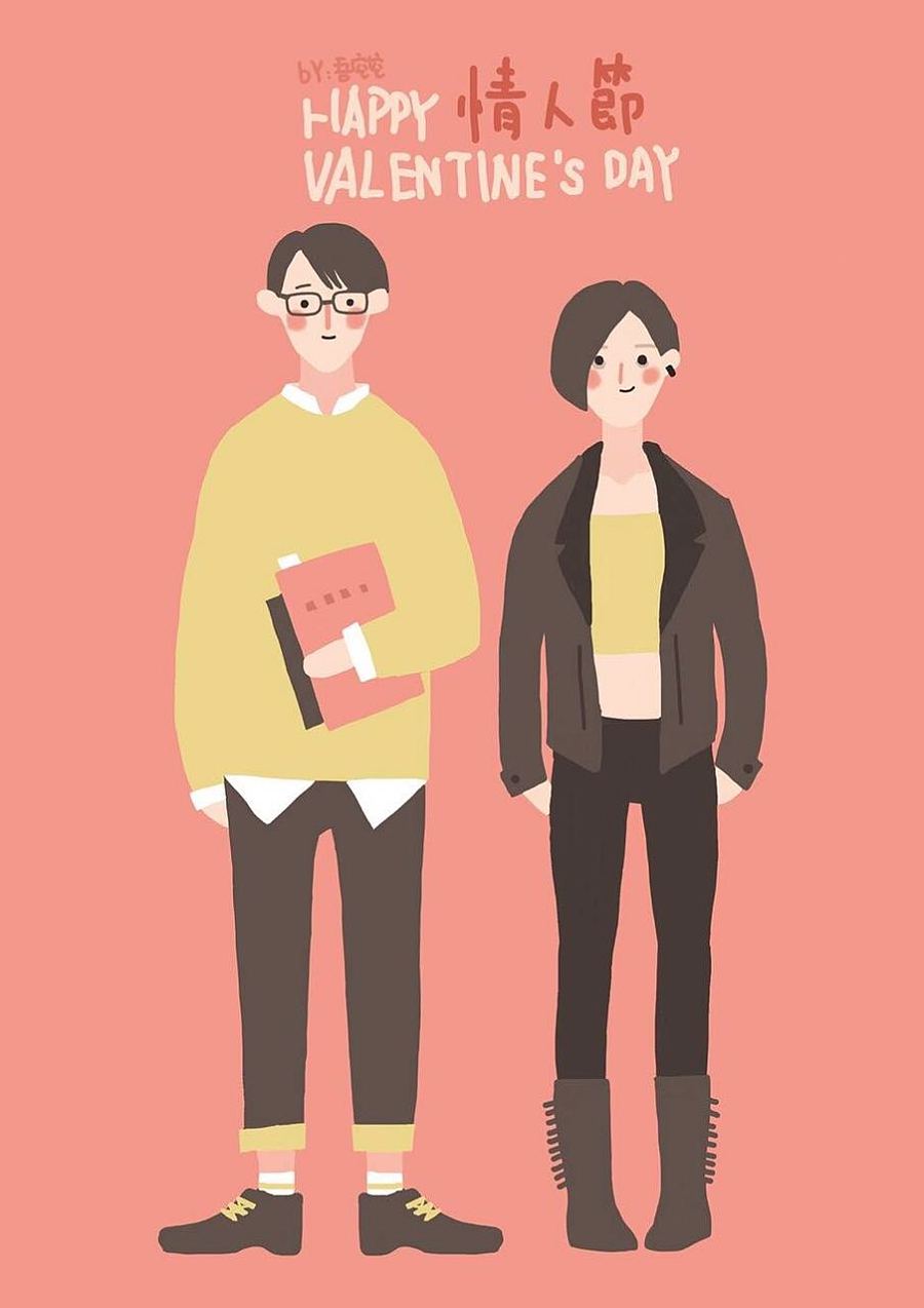 爱对了人,情人节每天都过|插画习作|插画|吾空空