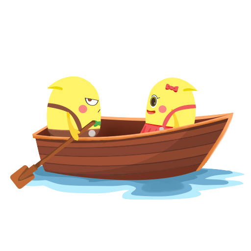 友谊的小船(360花椒直播花椒仔)|商业插画|插画