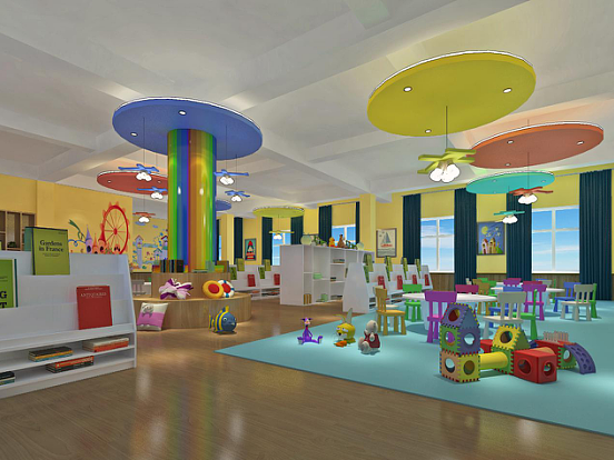 郑州办公室工装设计-美国艾利特幼儿园|空间|室内设计|宏钰堂办公室装修 - 原创作品 - 站酷 (ZCOOL)