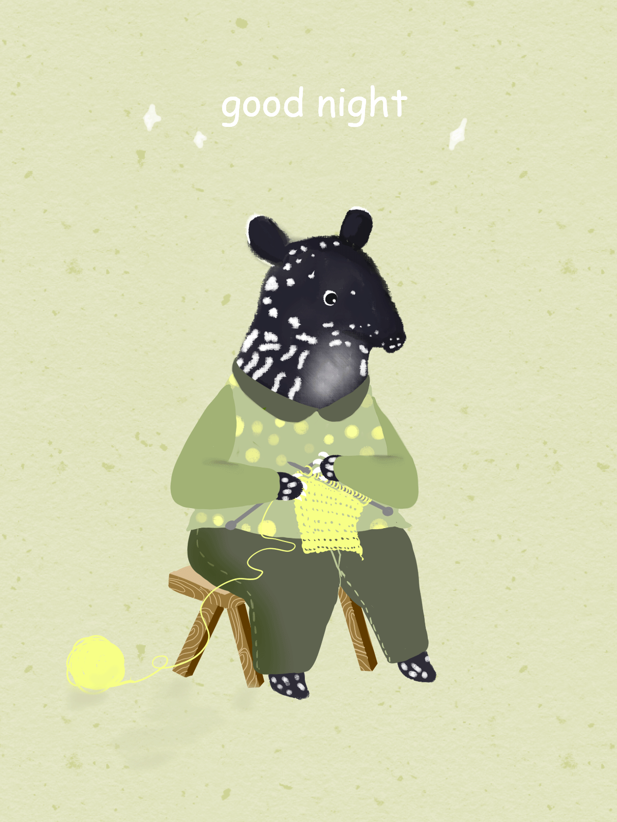 织毛衣的貘 也唤食梦貘|绘画习作|插画|KFAN食梦貘 - 原创设计作品 - 站酷 (ZCOOL)