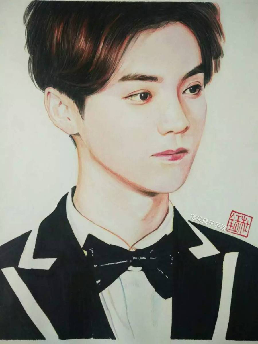 手绘鹿晗|彩铅|纯艺术|huzhuowei12 - 原创设计作