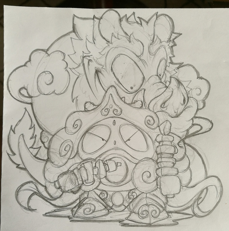 门神门神|概念设定|插画|二十八亩田 - 原创设计