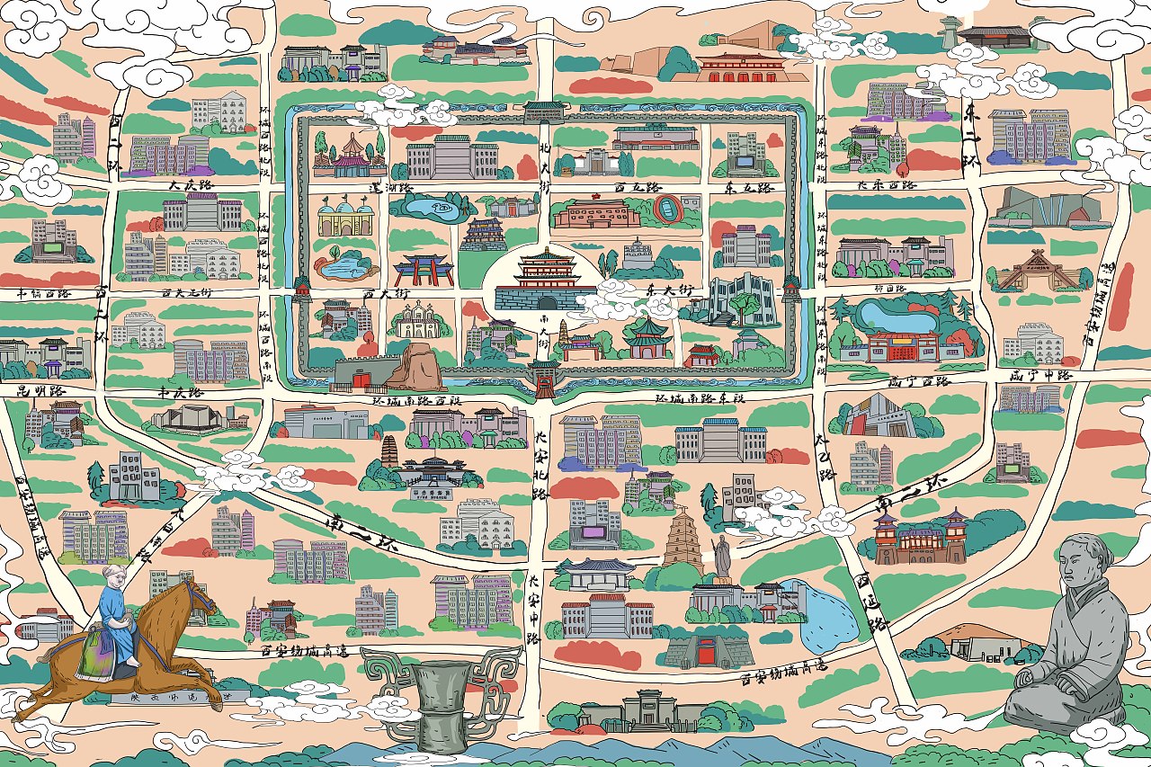 西安博物馆地图