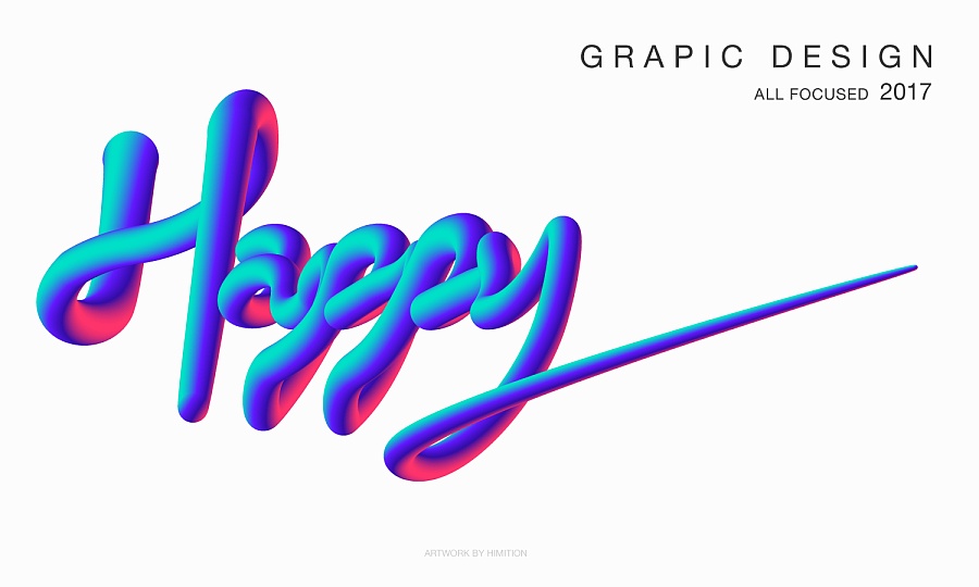 《HAPPY NEW YEAR》混合艺术|字体\/字形|平