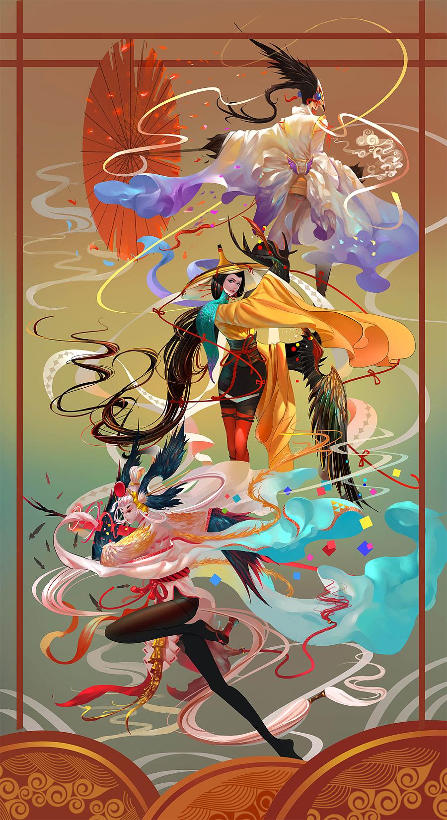 姑获鸟|游戏原画|插画|画画的田园猫 - 原创设计