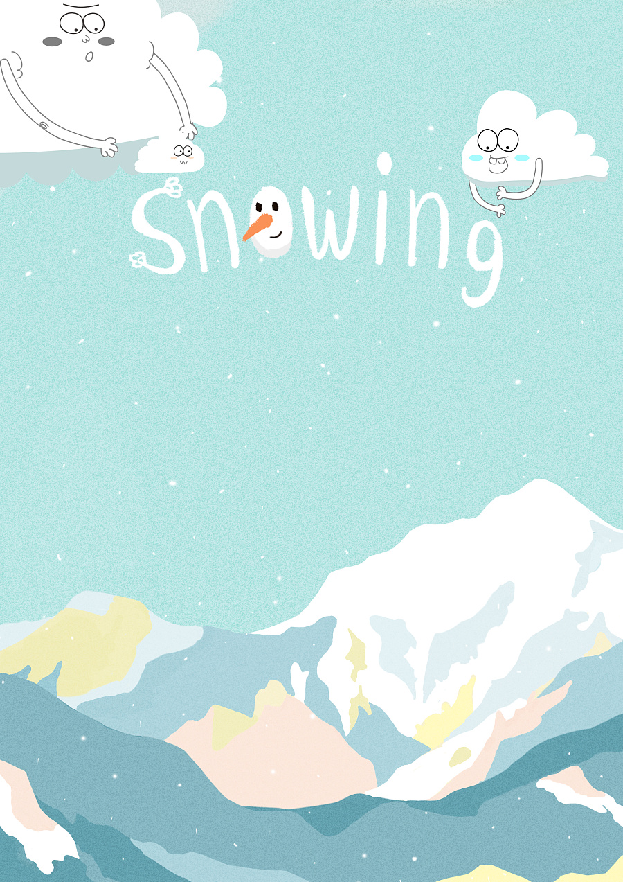 大三二维动画短片 snowing>海报