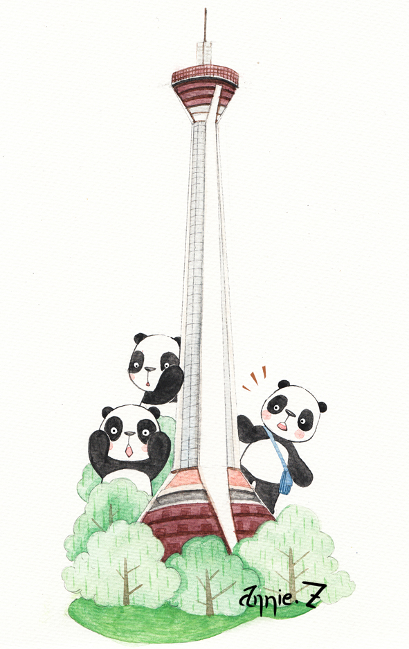 熊猫成都游|商业插画|插画|猫啊猫 - 原创设计作