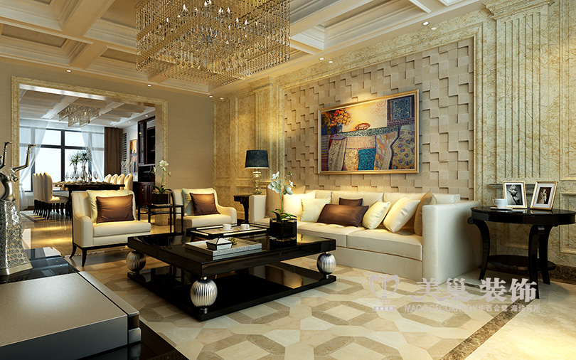 逸品香山360平别墅简欧风格装修样板间效果图