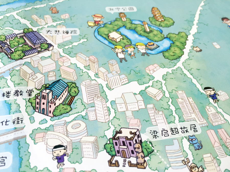 天津手绘地图【手绘旅行册】|其他绘画|插画|石