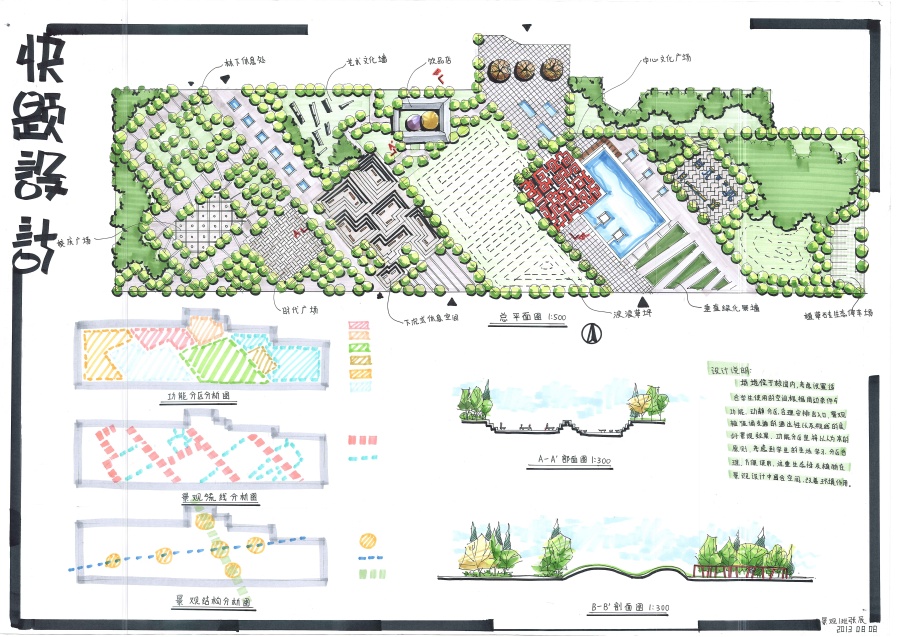 景观设计快题|园林景观\/规划|空间\/建筑|正影负