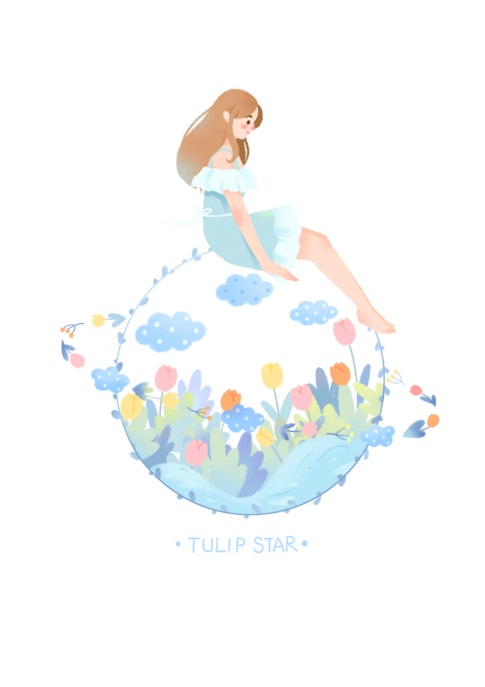 春之星球(附gif)|插画|商业插画|阿希xilili - 原创 -