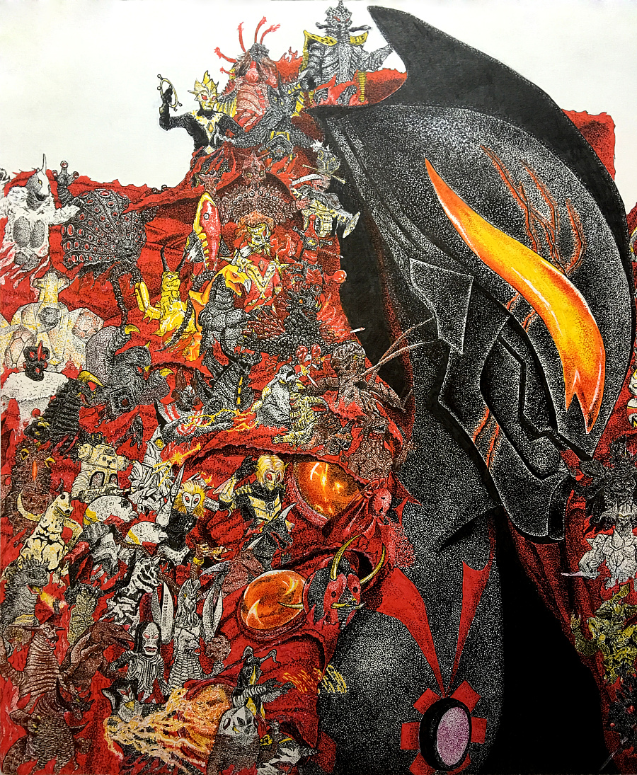 奥特曼系列50周年纪念:贝利亚怪兽帝国|绘画习