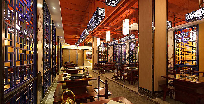 海东李香蓝重庆火锅店装修|海东特色火锅店设