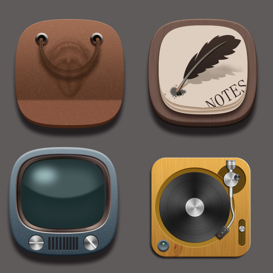 两组图标--拟物化、2.5D|图标|GUI|唯_Hart - 原