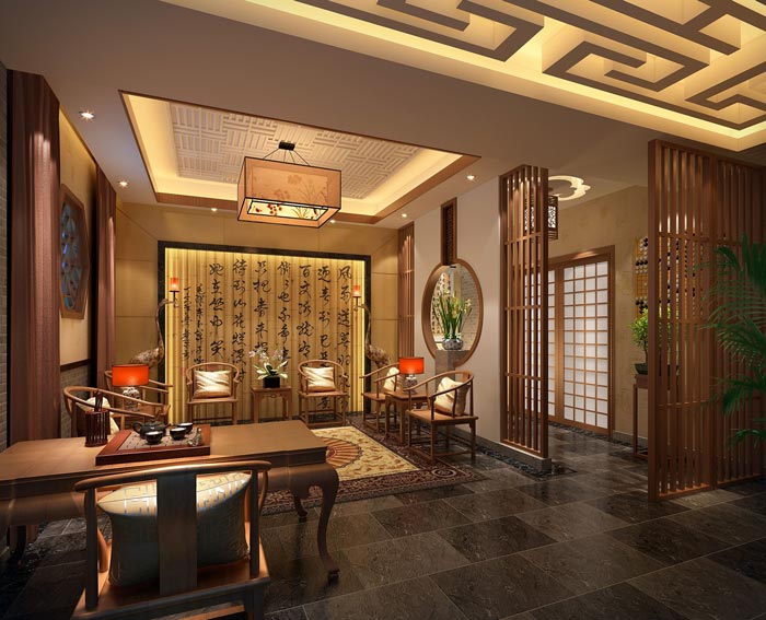 藏茗荟茶艺馆-兴义茶楼设计|贵阳茶楼设计|室内