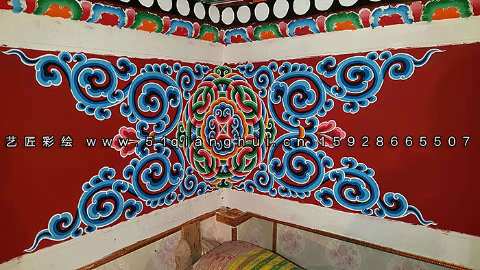 西藏藏式少数民族彩绘实例作品欣赏
