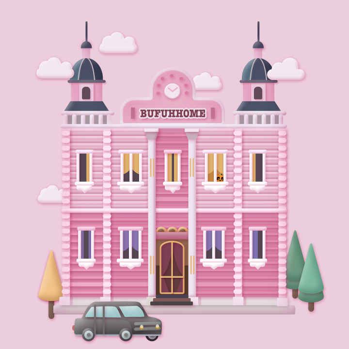 粉色房子|图标|UI|村哲宙花 - 原创设计作品 - 站