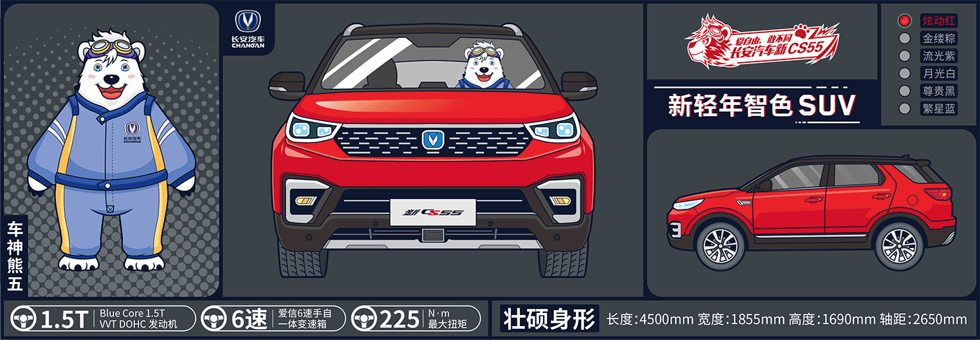 长安汽车-熊五形象延展设计