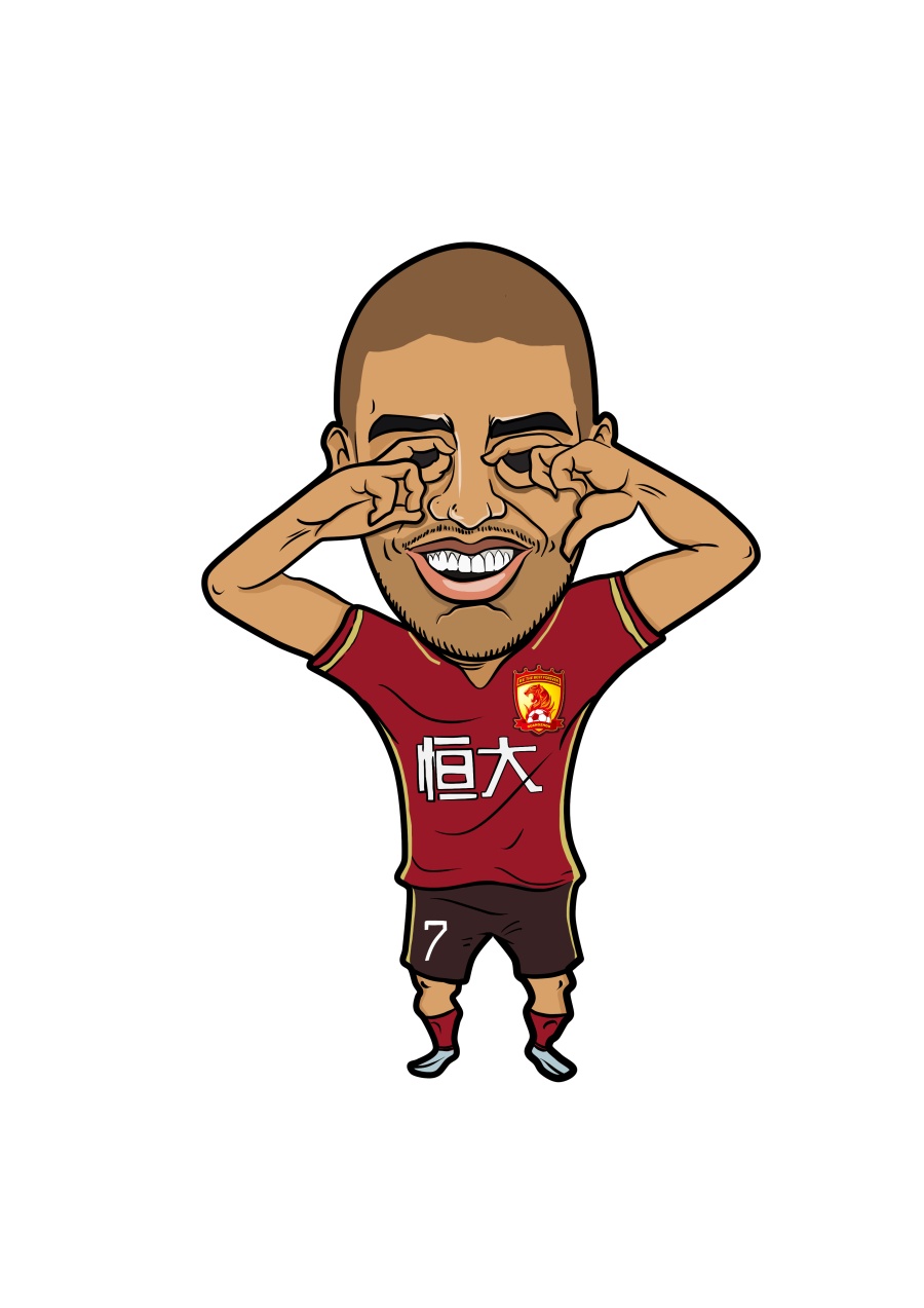 中超球员漫画|商业插画|插画|不会闹的钟 - 原创