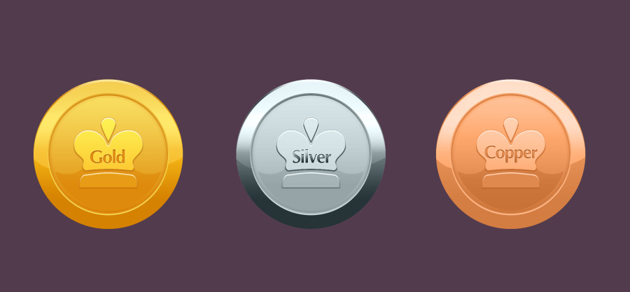 金银铜币|图标|GUI|yuyiqun234 - 原创设计作品 