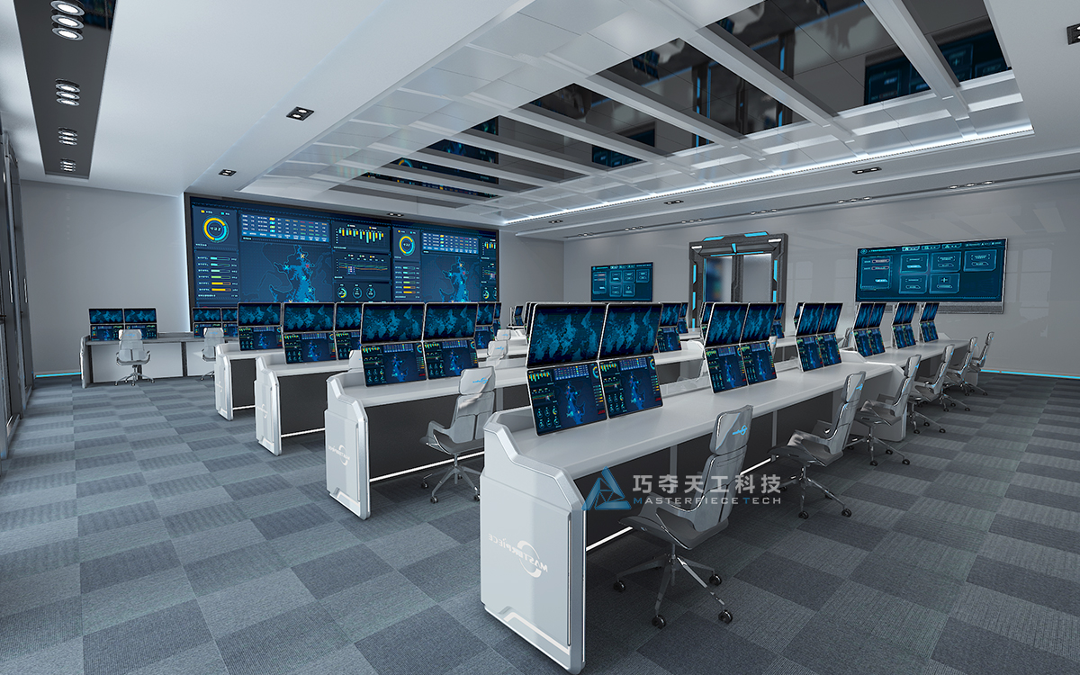 未来科技感指挥中心控制台展示-让科技引领生活