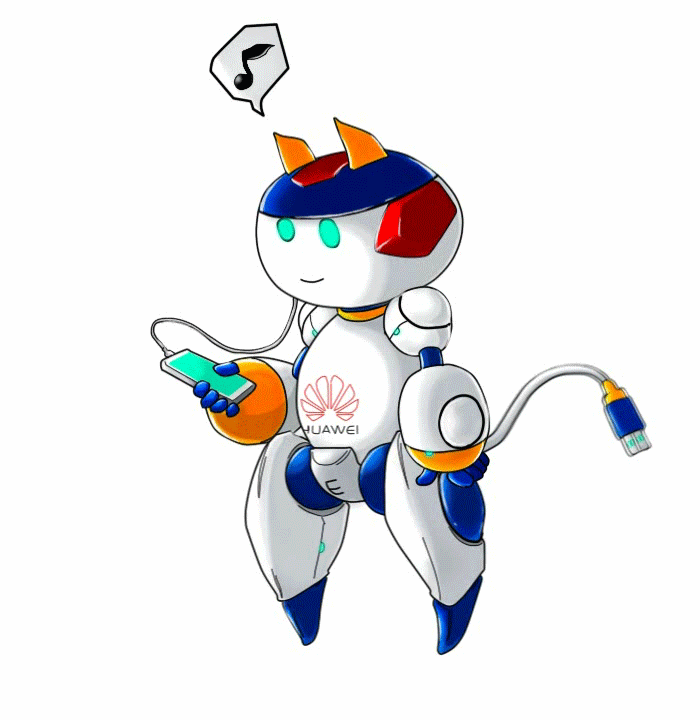 华为花粉吉祥物设计机器人ecoree酷