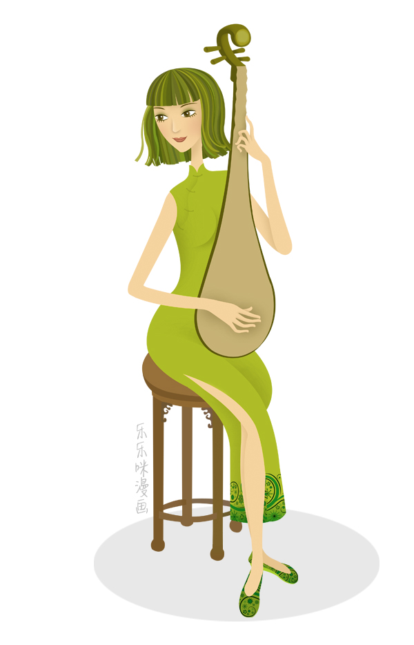 琵琶|涂鸦\/潮流|插画|乐乐咪 - 原创设计作品 - 站酷 (ZCOOL)