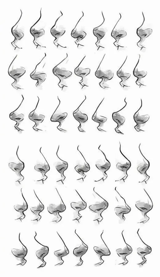 漫画人物鼻子怎么画?鼻子的绘画参考!