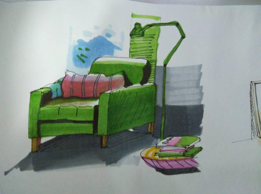 单体家具|绘画习作|插画|suixin_64 - 原创设计作