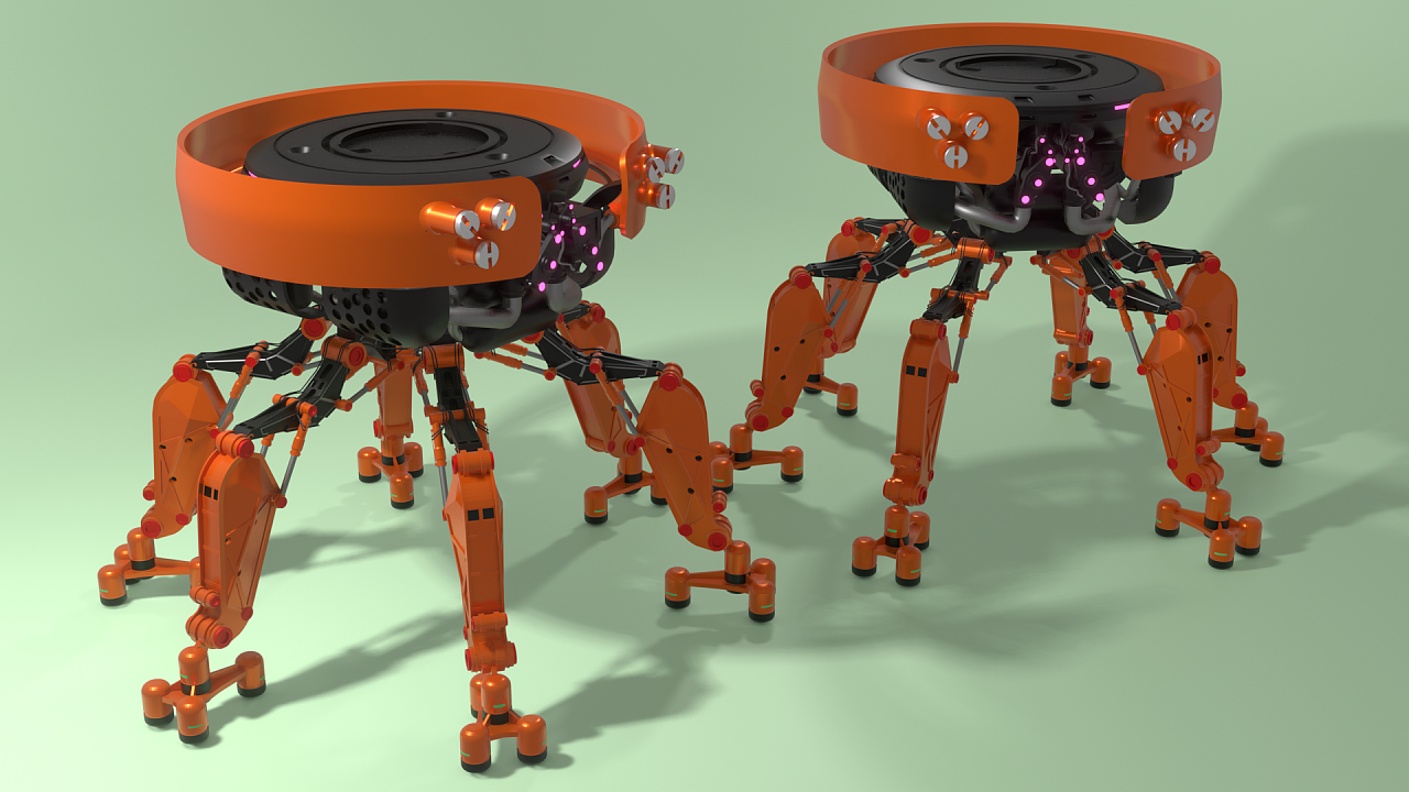 蜘蛛战斗机器人|三维|机械/交通|到此胡游 - 临摹作品