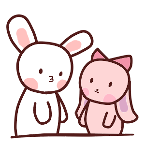 qq表情-小兔几love|动漫|网络表情|难管小猪 - 原创