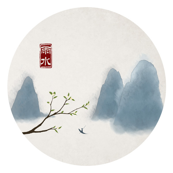 水墨中国风——竹间系列·国画禅意二十四节气